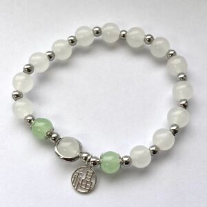 Images of Jade: White And Green Quartz Bracelet